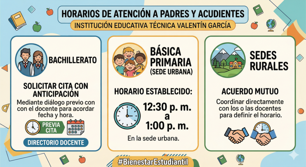 horarios de tención docentes